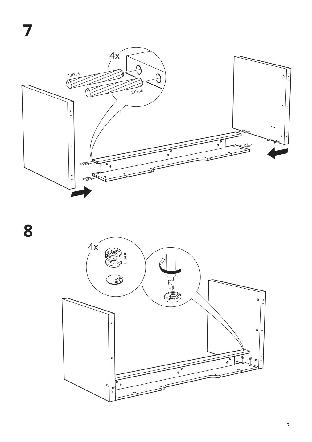 Assembly instructions for IKEA Malm desk with pull out panel white | Page 7 - IKEA MALM desk with pull-out panel 702.141.92