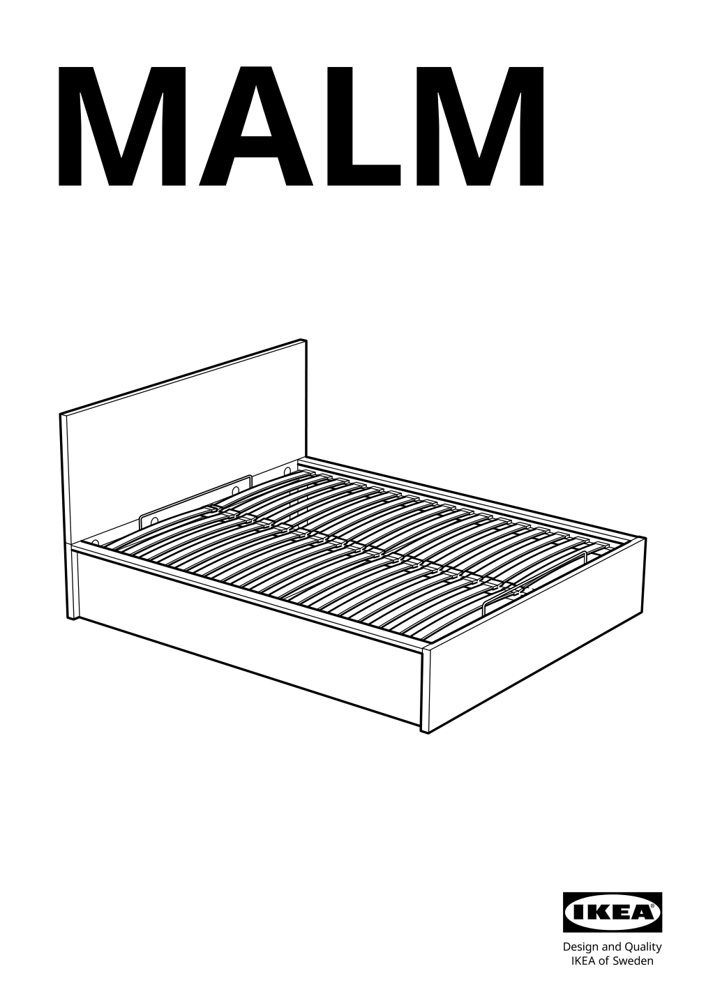 Assembly instructions for IKEA Malm storage bed black brown | Page 1 - IKEA MALM storage bed 704.048.04