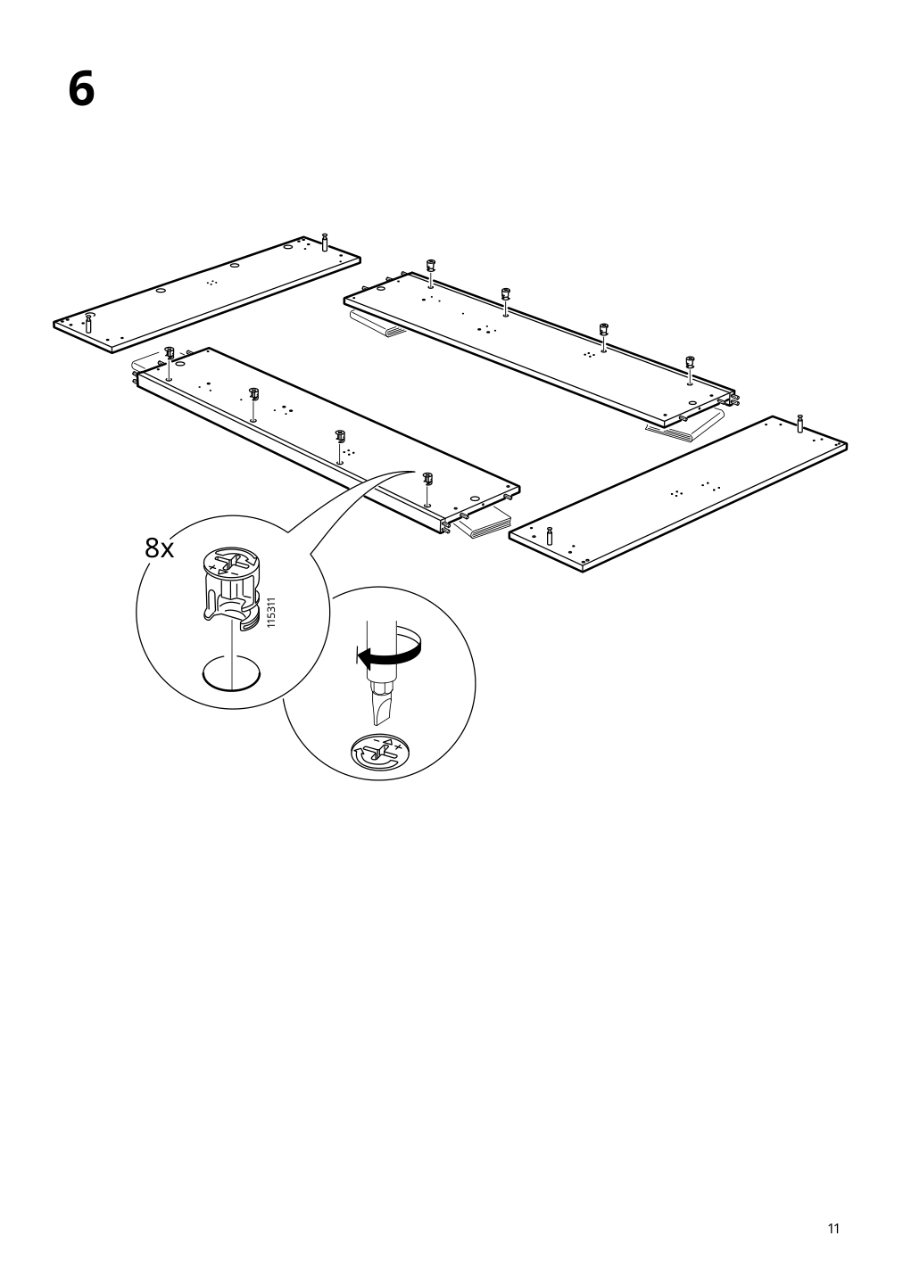 Assembly instructions for IKEA Malm storage bed black brown | Page 11 - IKEA MALM storage bed 704.048.04