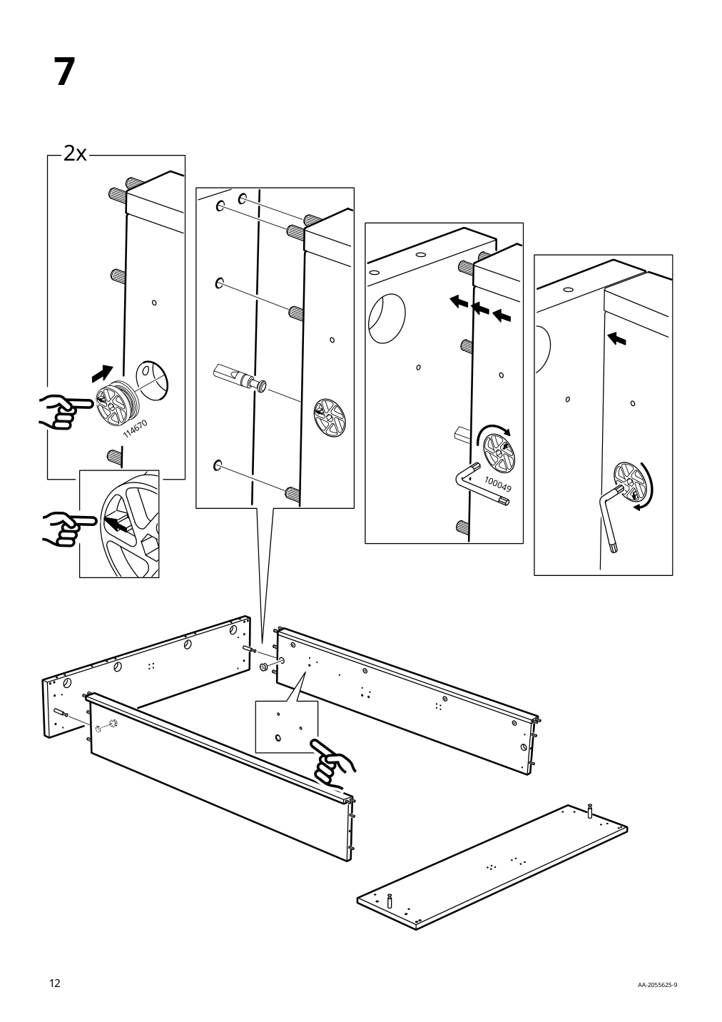 Assembly instructions for IKEA Malm storage bed black brown | Page 12 - IKEA MALM storage bed 704.048.04