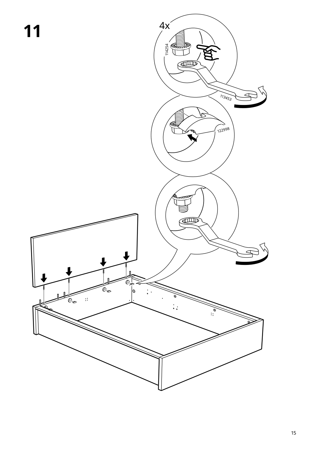 Assembly instructions for IKEA Malm storage bed black brown | Page 15 - IKEA MALM storage bed 704.048.04