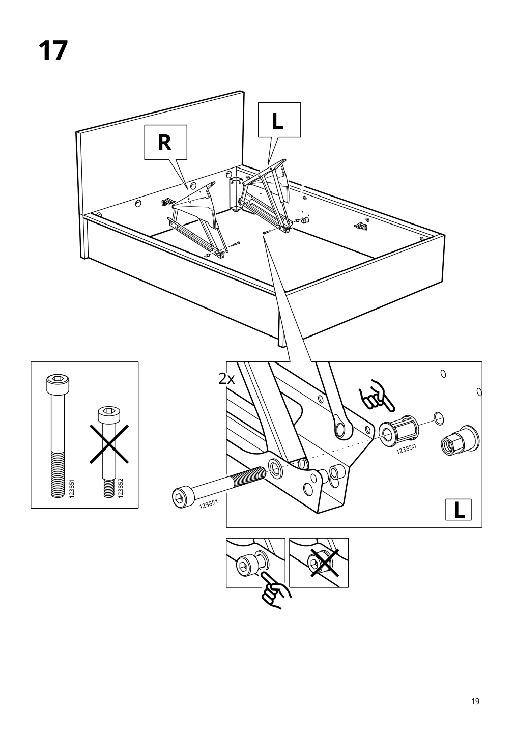 Assembly instructions for IKEA Malm storage bed black brown | Page 19 - IKEA MALM storage bed 704.048.04