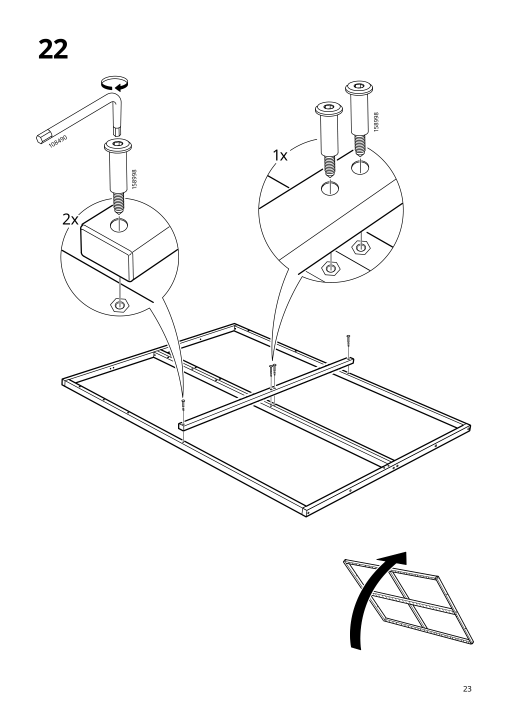 Assembly instructions for IKEA Malm storage bed black brown | Page 23 - IKEA MALM storage bed 704.048.04