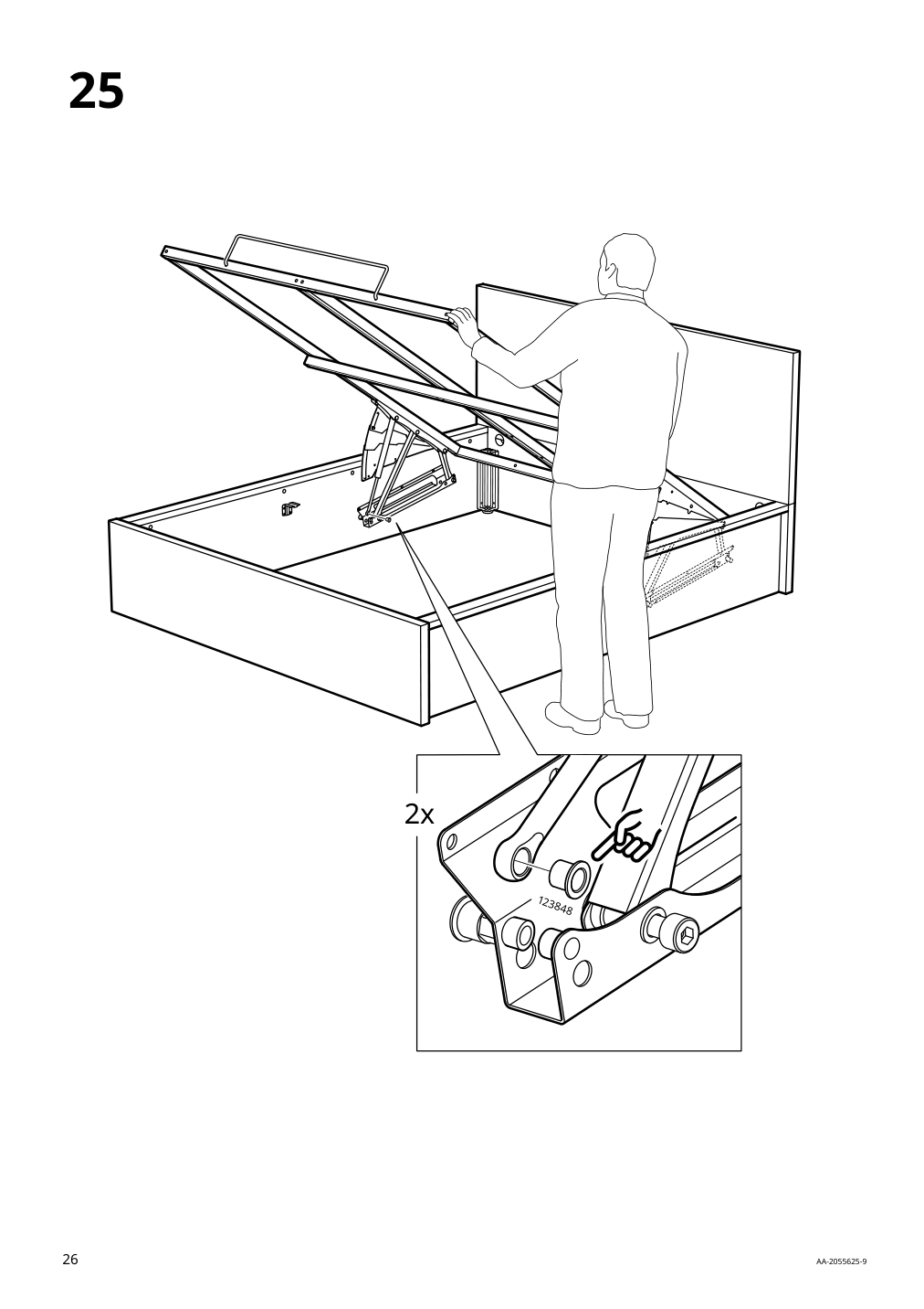 Assembly instructions for IKEA Malm storage bed black brown | Page 26 - IKEA MALM storage bed 704.048.04