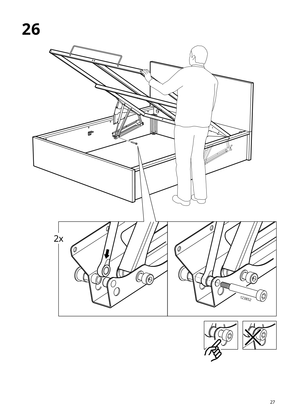 Assembly instructions for IKEA Malm storage bed black brown | Page 27 - IKEA MALM storage bed 704.048.04