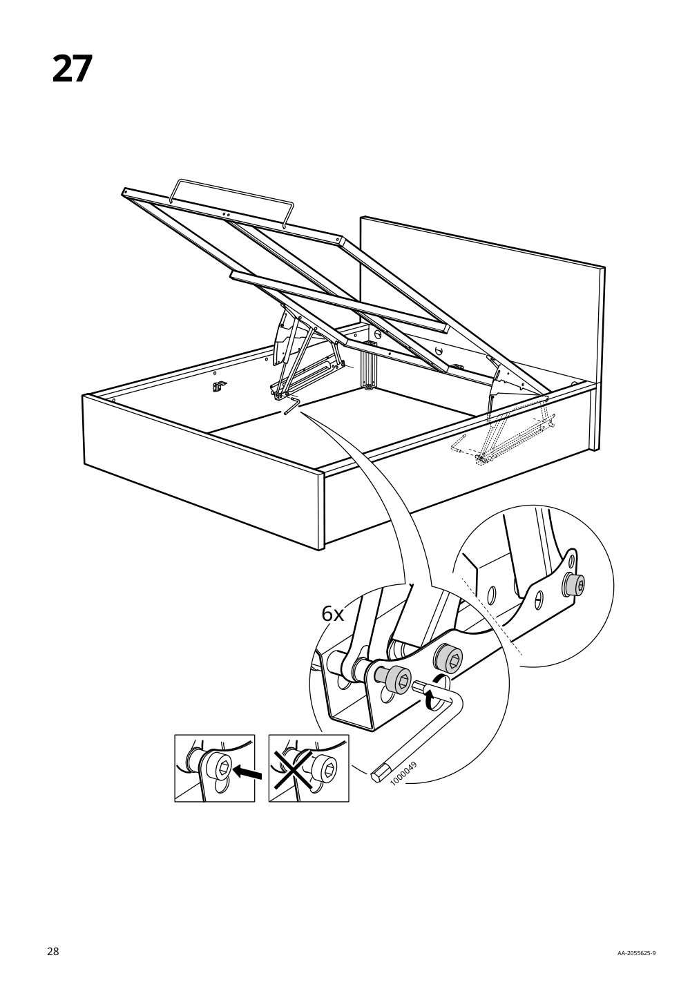 Assembly instructions for IKEA Malm storage bed black brown | Page 28 - IKEA MALM storage bed 704.048.04