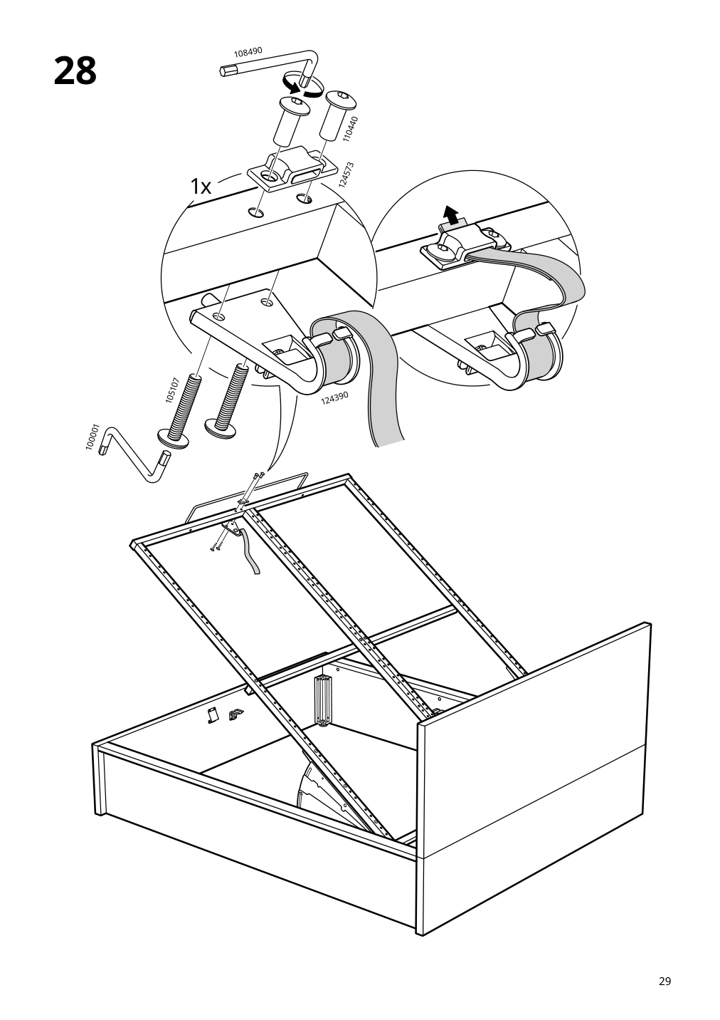 Assembly instructions for IKEA Malm storage bed black brown | Page 29 - IKEA MALM storage bed 704.048.04