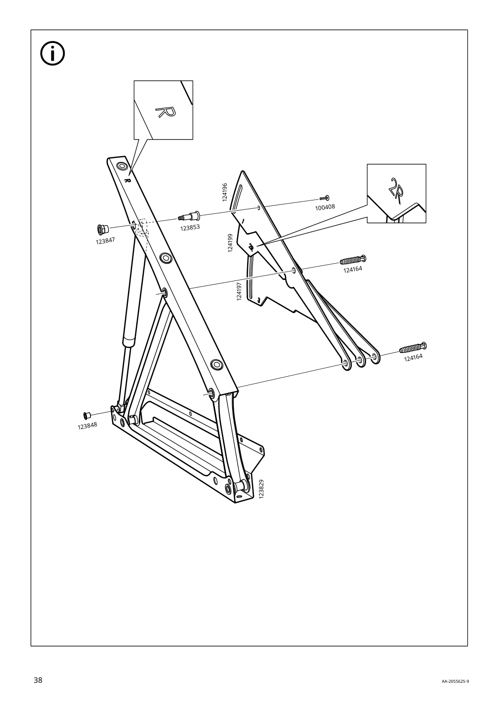 Assembly instructions for IKEA Malm storage bed black brown | Page 38 - IKEA MALM storage bed 704.048.04