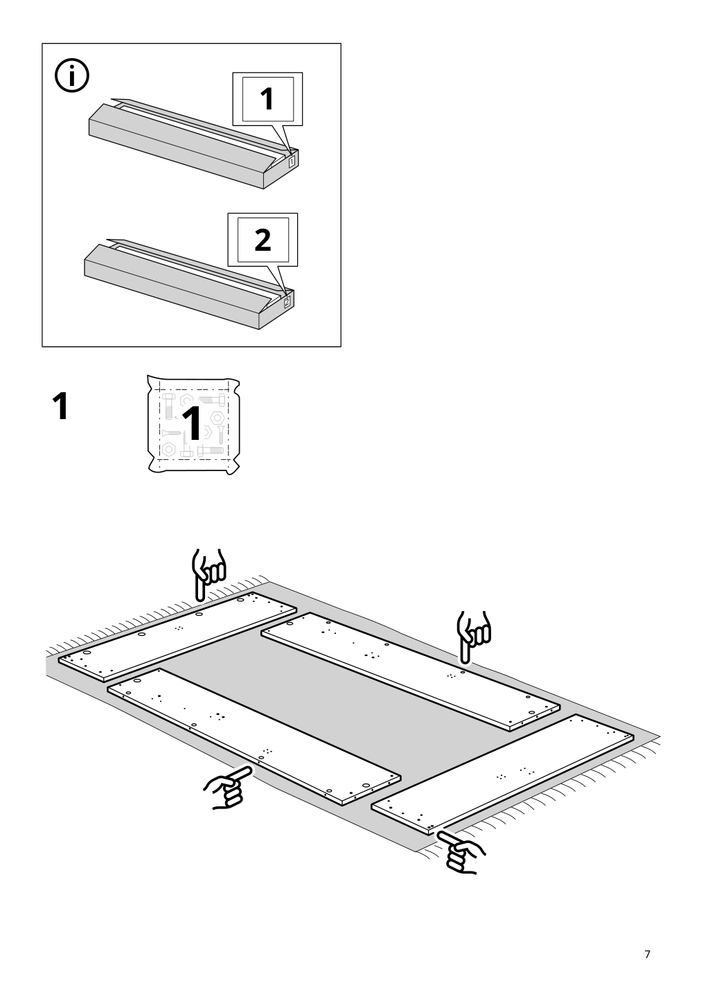 Assembly instructions for IKEA Malm storage bed black brown | Page 7 - IKEA MALM storage bed 704.048.04