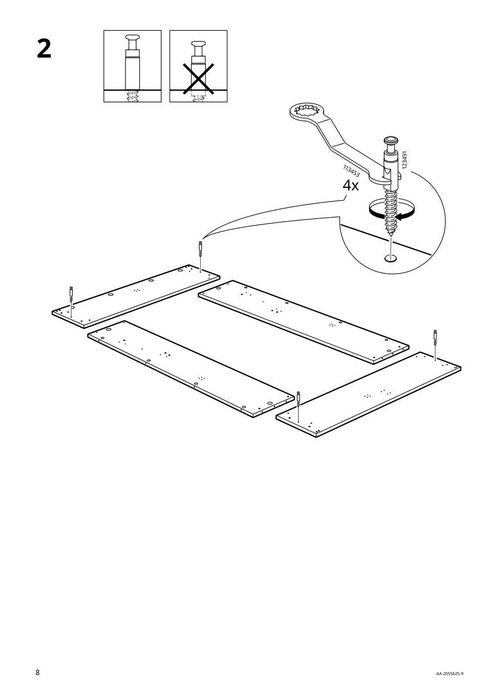 Assembly instructions for IKEA Malm storage bed black brown | Page 8 - IKEA MALM storage bed 704.048.04