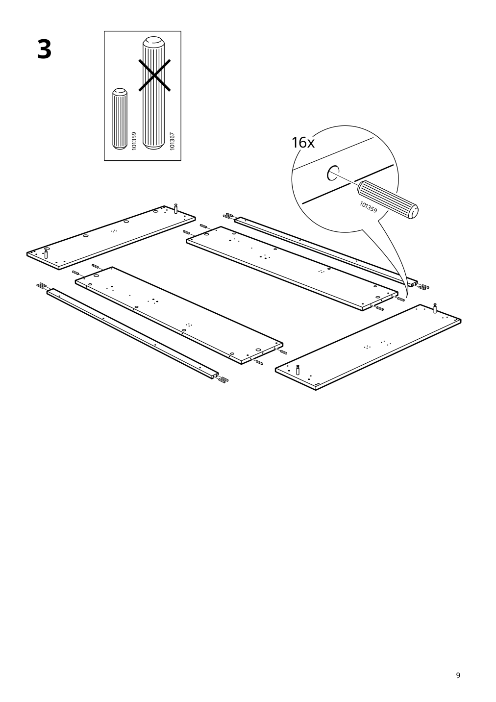 Assembly instructions for IKEA Malm storage bed black brown | Page 9 - IKEA MALM storage bed 704.048.04