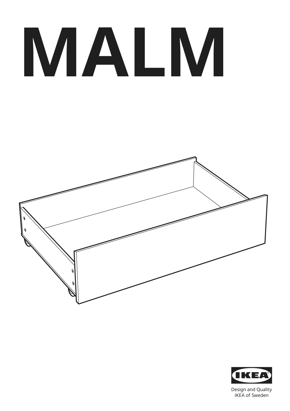 Assembly instructions for IKEA Malm underbed storage box for high bed black brown | Page 1 - IKEA MALM high bed frame/2 storage boxes 091.304.79