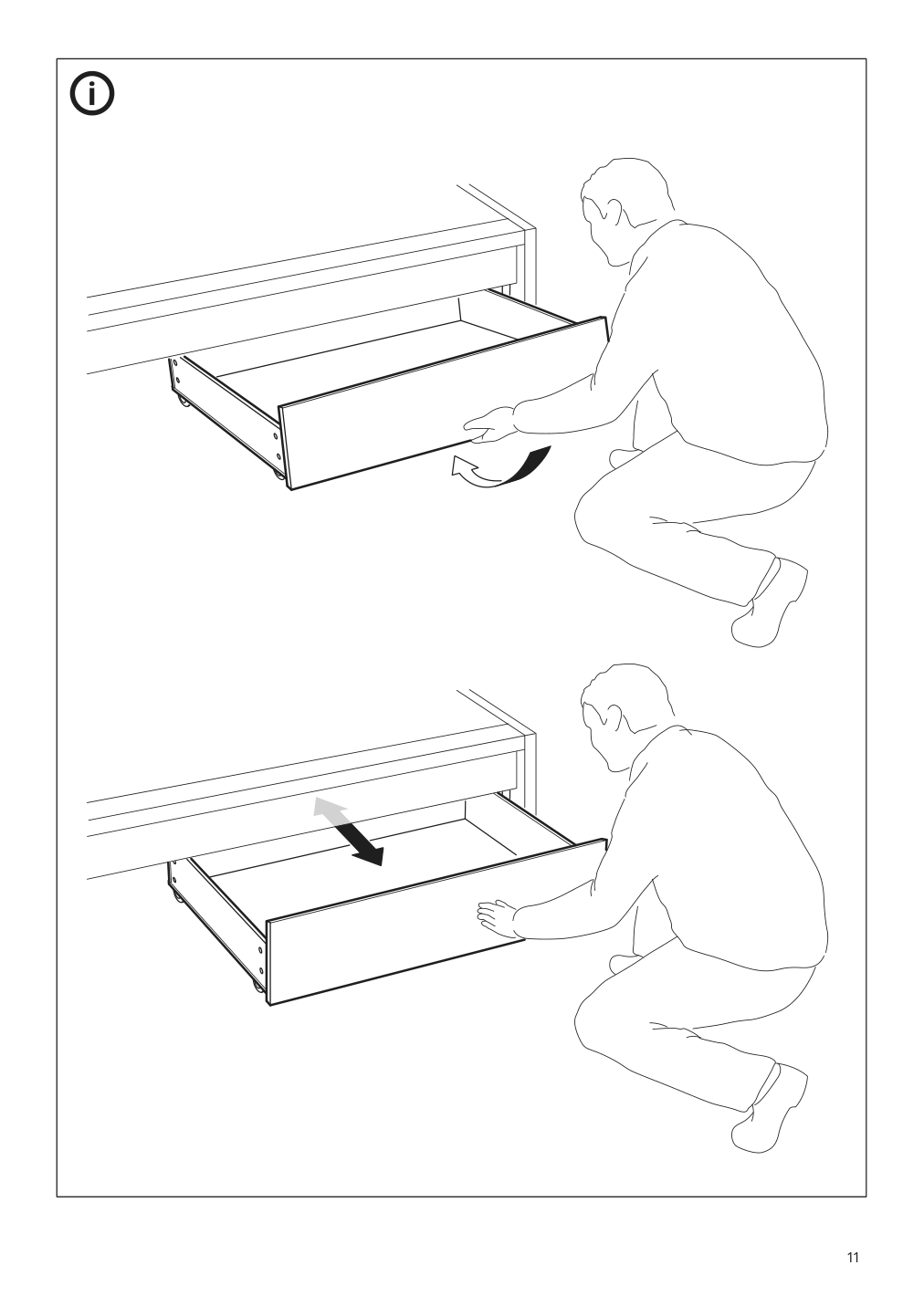 Assembly instructions for IKEA Malm underbed storage box for high bed black brown | Page 11 - IKEA MALM high bed frame/2 storage boxes 091.304.79