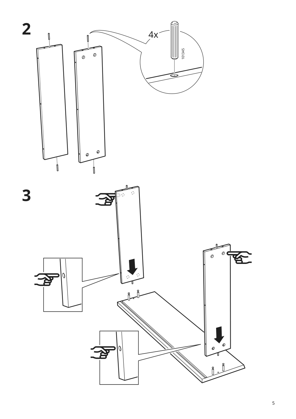 Assembly instructions for IKEA Malm underbed storage box for high bed black brown | Page 5 - IKEA MALM high bed frame/2 storage boxes 091.304.79