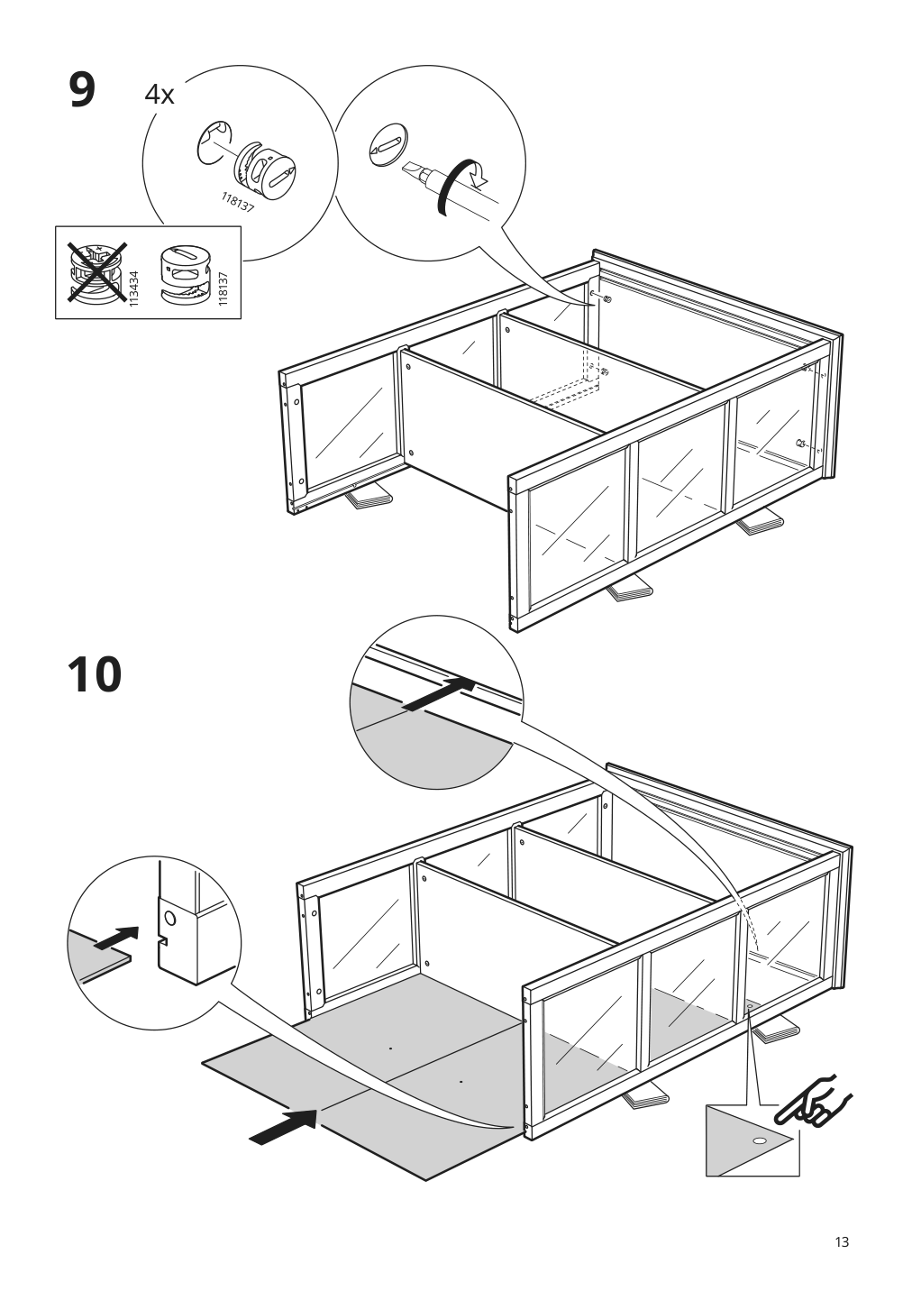 Assembly instructions for IKEA Malsjoe glass door cabinet black stained | Page 13 - IKEA MALSJÖ glass-door cabinet 603.034.81