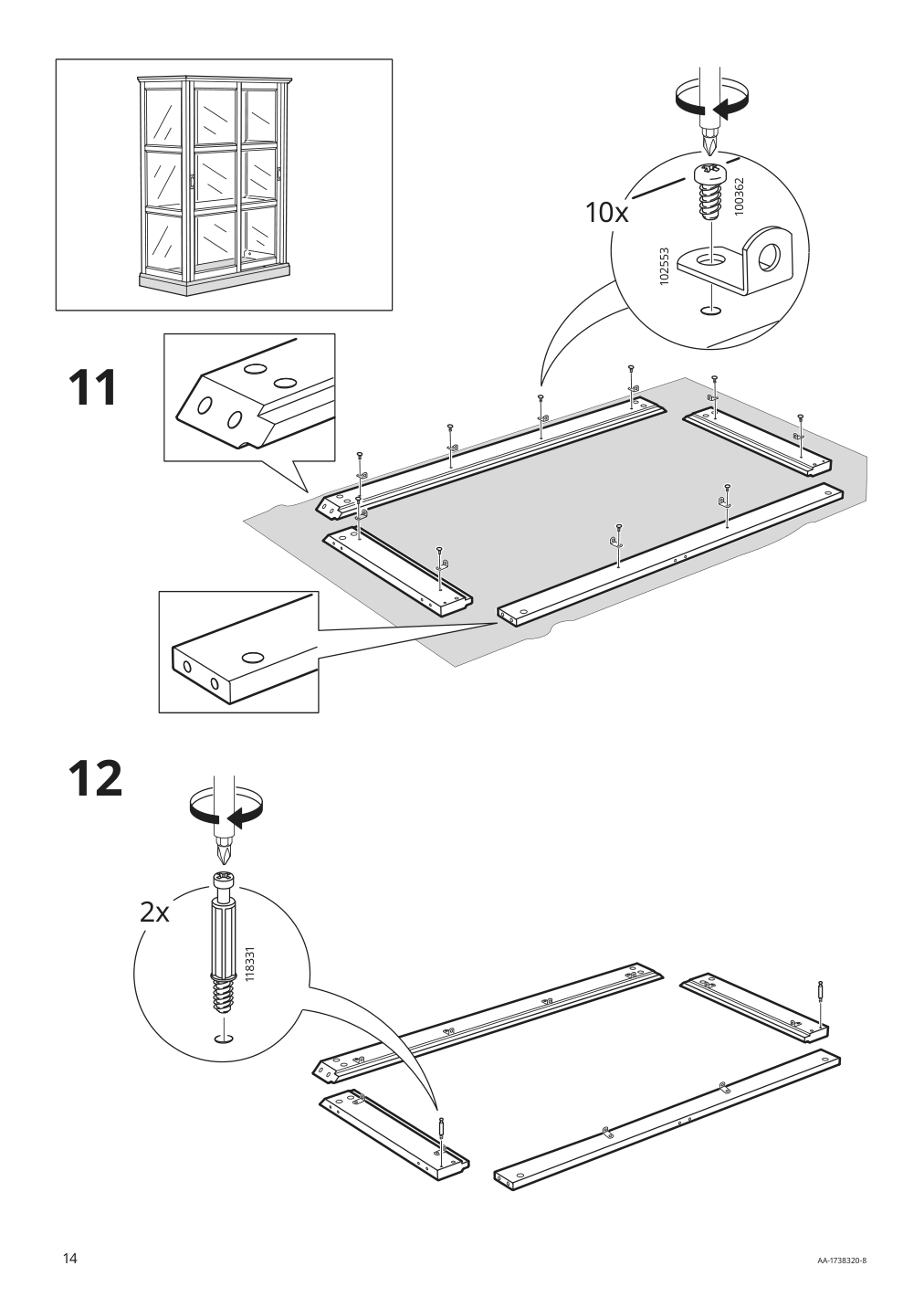 Assembly instructions for IKEA Malsjoe glass door cabinet black stained | Page 14 - IKEA MALSJÖ glass-door cabinet 603.034.81