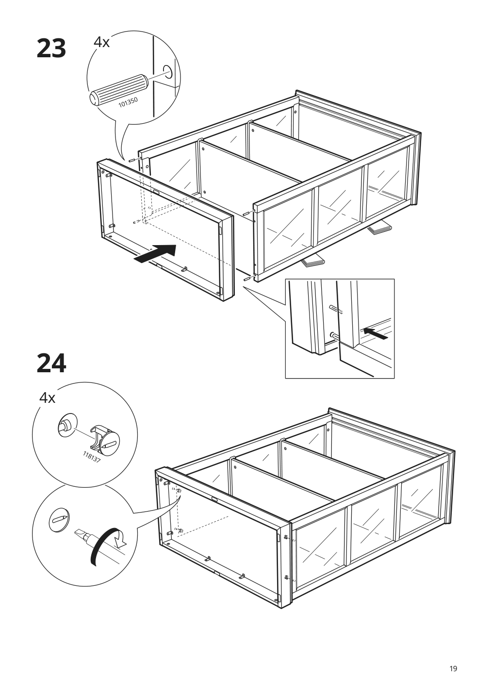 Assembly instructions for IKEA Malsjoe glass door cabinet black stained | Page 19 - IKEA MALSJÖ glass-door cabinet 603.034.81