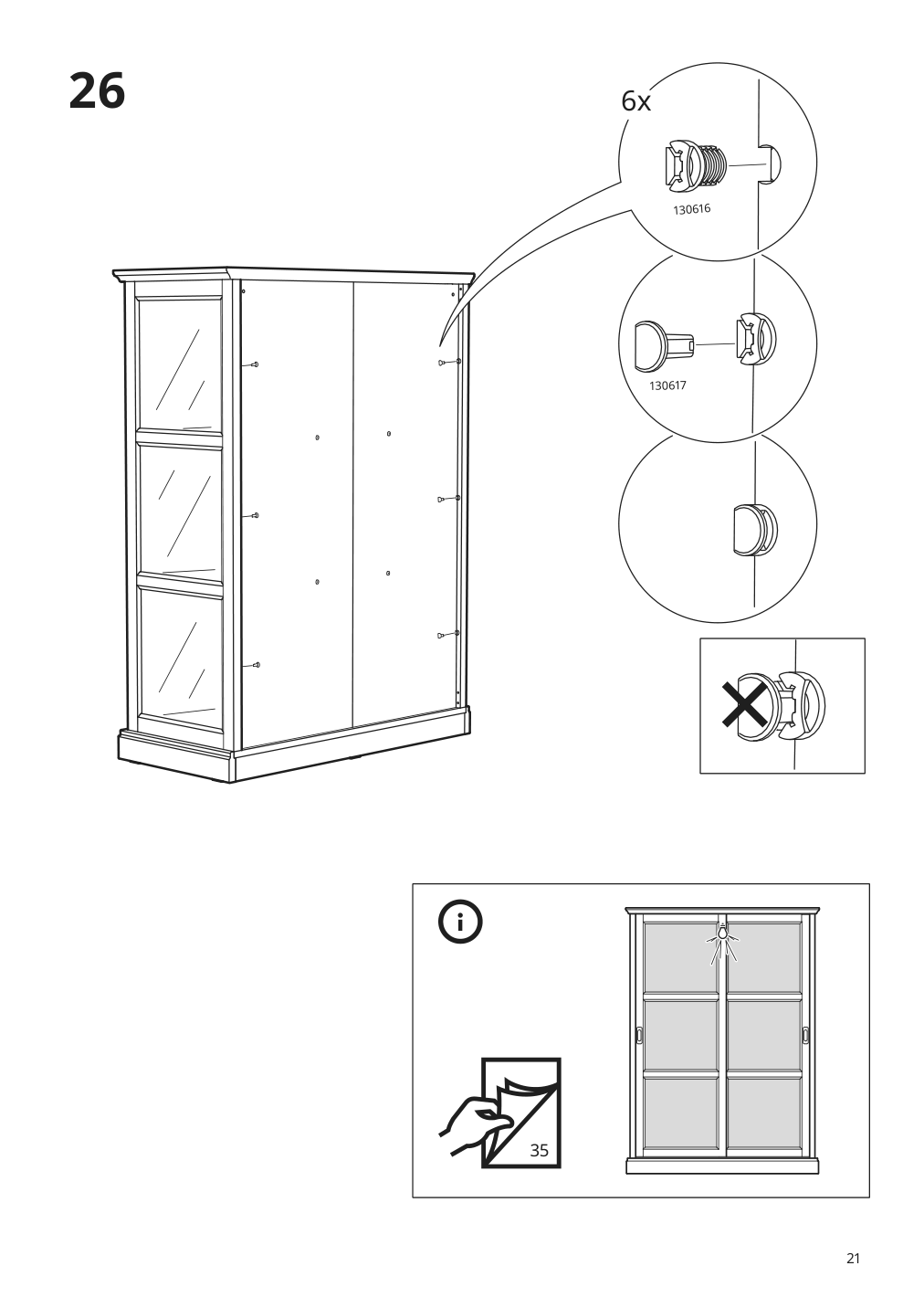 Assembly instructions for IKEA Malsjoe glass door cabinet black stained | Page 21 - IKEA MALSJÖ glass-door cabinet 603.034.81