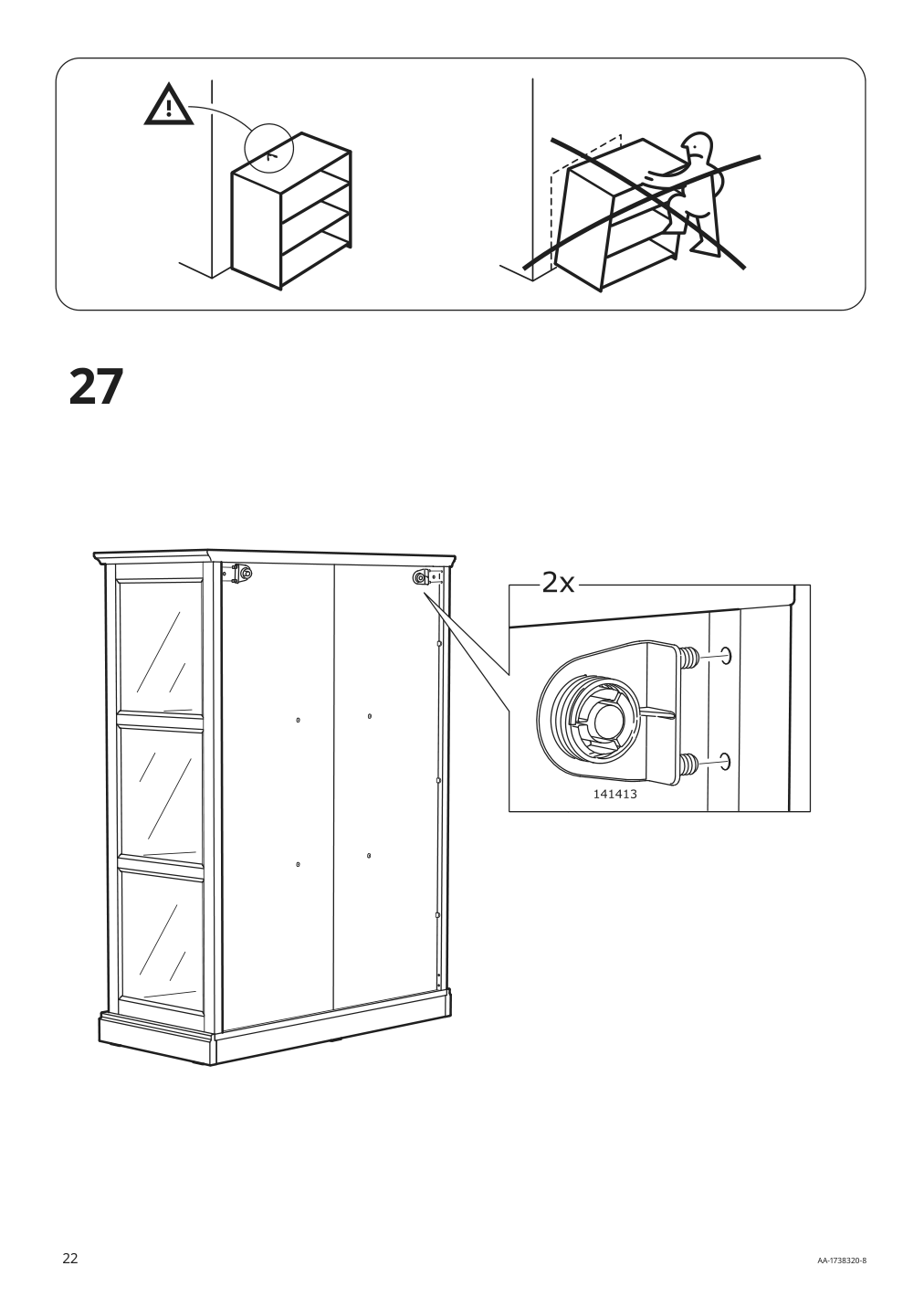 Assembly instructions for IKEA Malsjoe glass door cabinet black stained | Page 22 - IKEA MALSJÖ glass-door cabinet 603.034.81