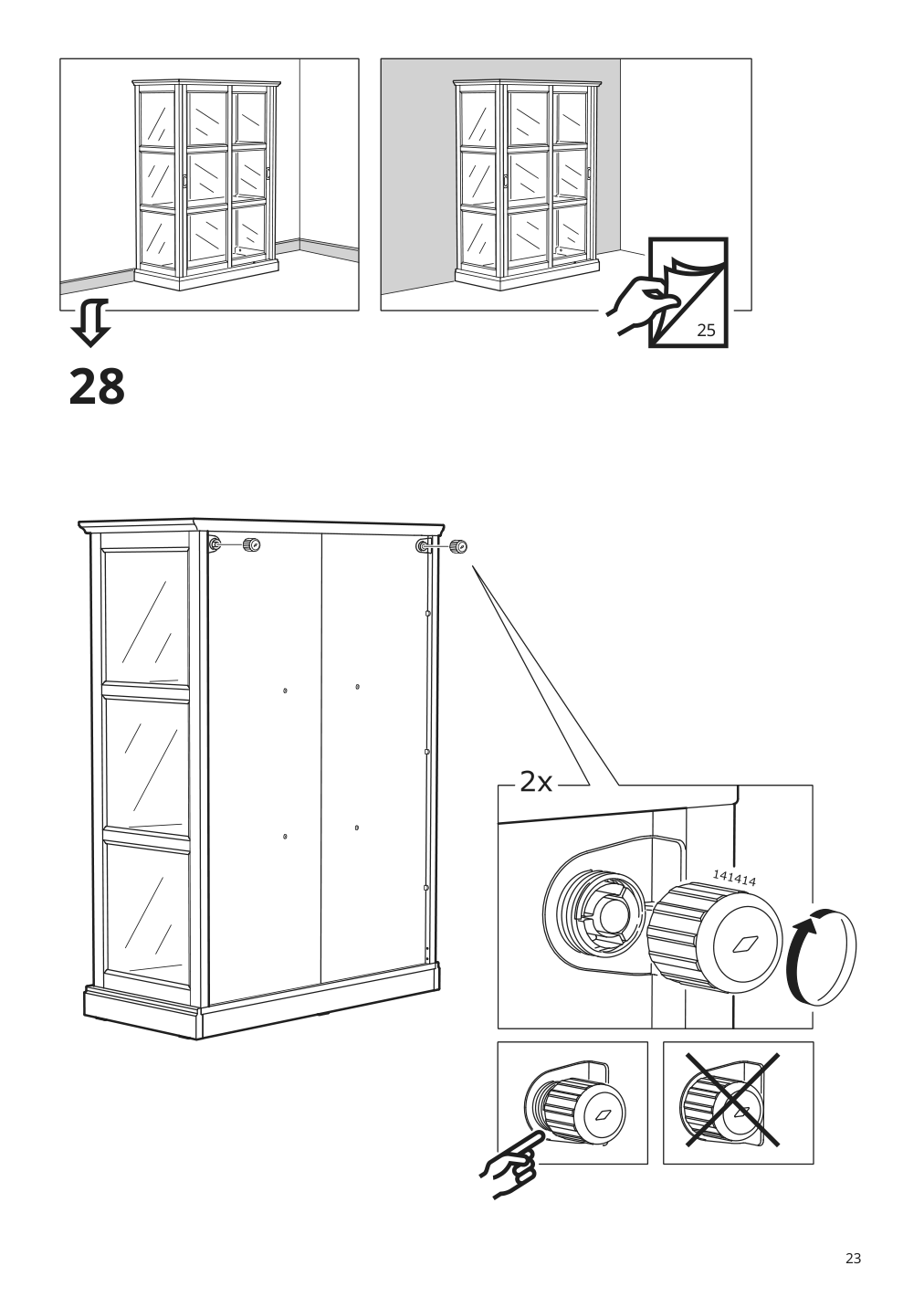 Assembly instructions for IKEA Malsjoe glass door cabinet black stained | Page 23 - IKEA MALSJÖ glass-door cabinet 603.034.81