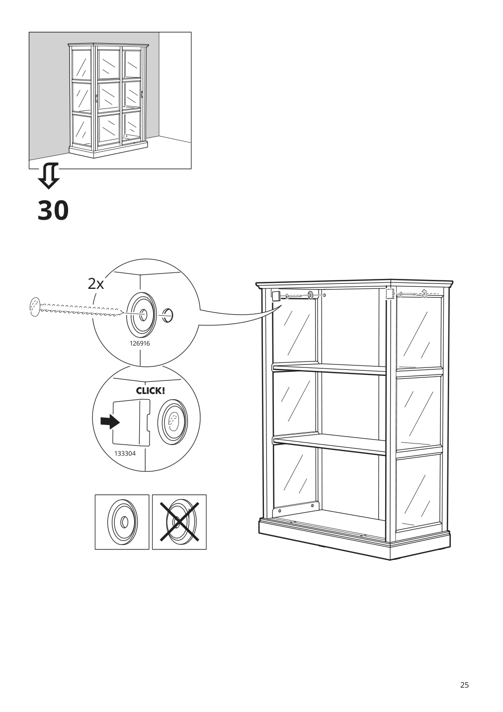 Assembly instructions for IKEA Malsjoe glass door cabinet black stained | Page 25 - IKEA MALSJÖ glass-door cabinet 603.034.81