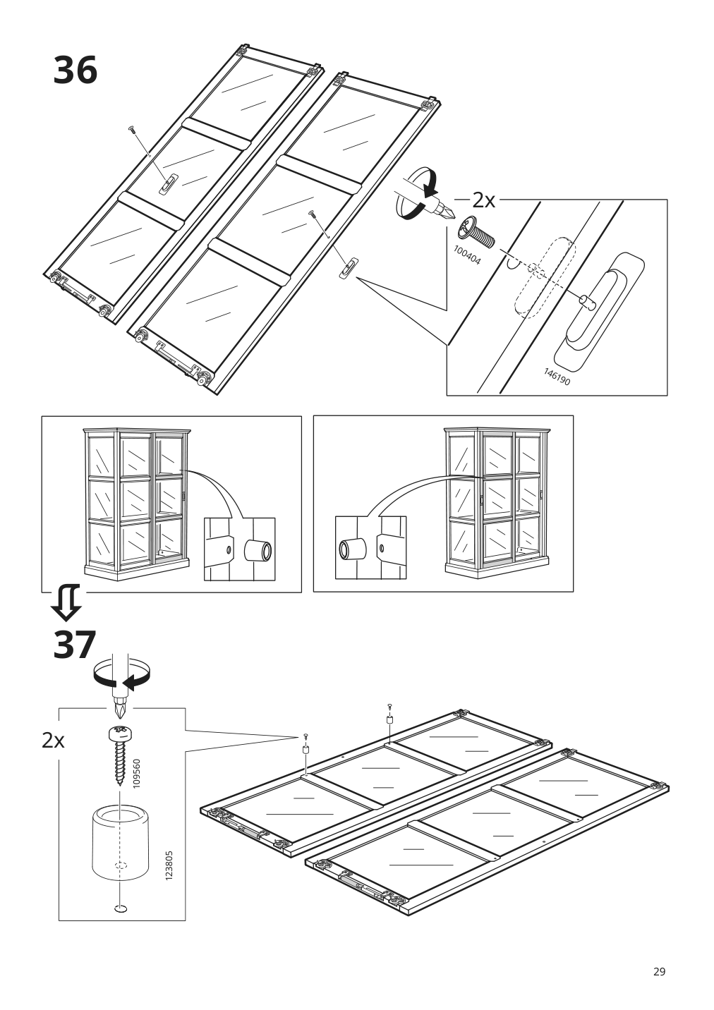 Assembly instructions for IKEA Malsjoe glass door cabinet black stained | Page 29 - IKEA MALSJÖ glass-door cabinet 603.034.81