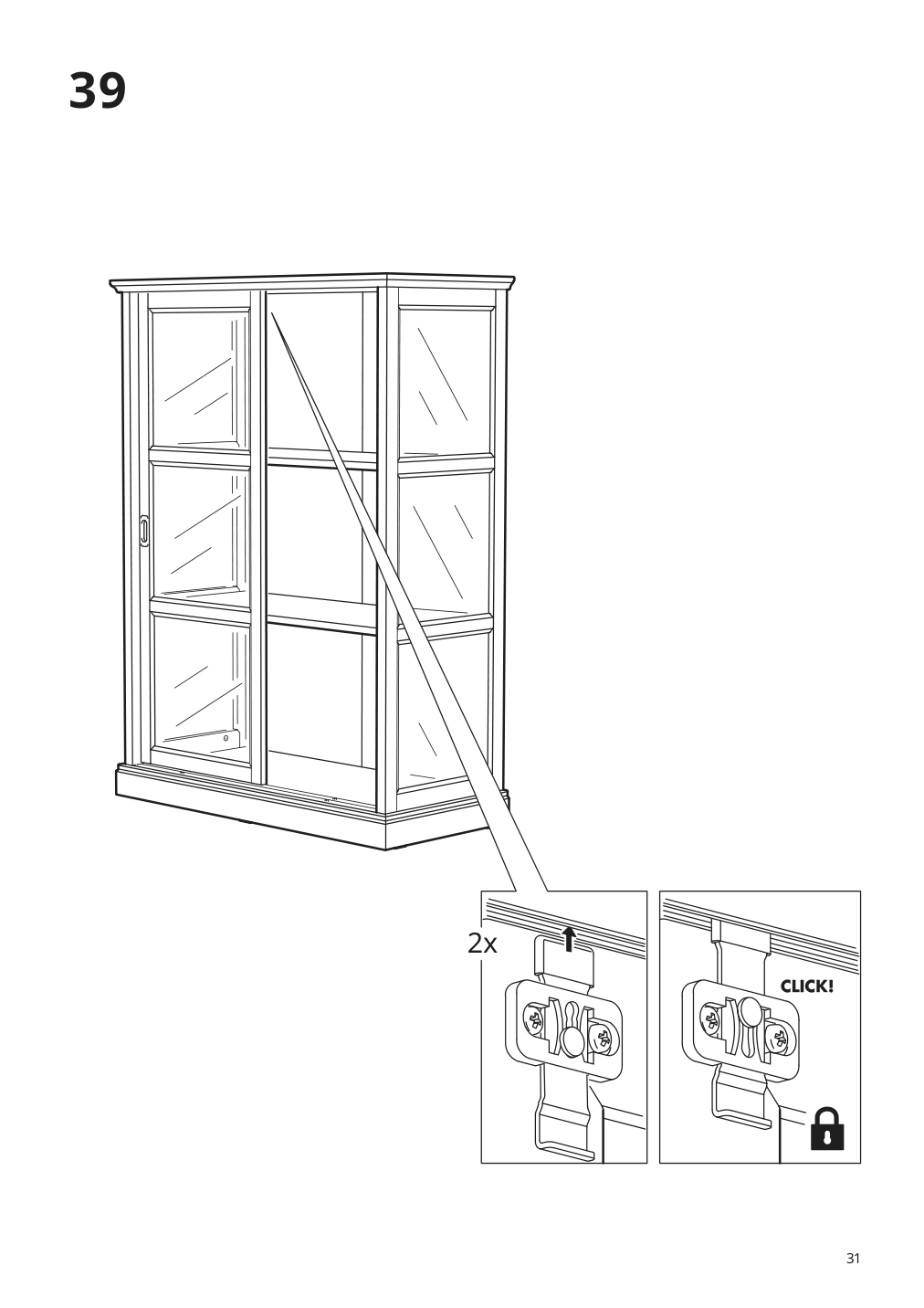 Assembly instructions for IKEA Malsjoe glass door cabinet black stained | Page 31 - IKEA MALSJÖ glass-door cabinet 603.034.81