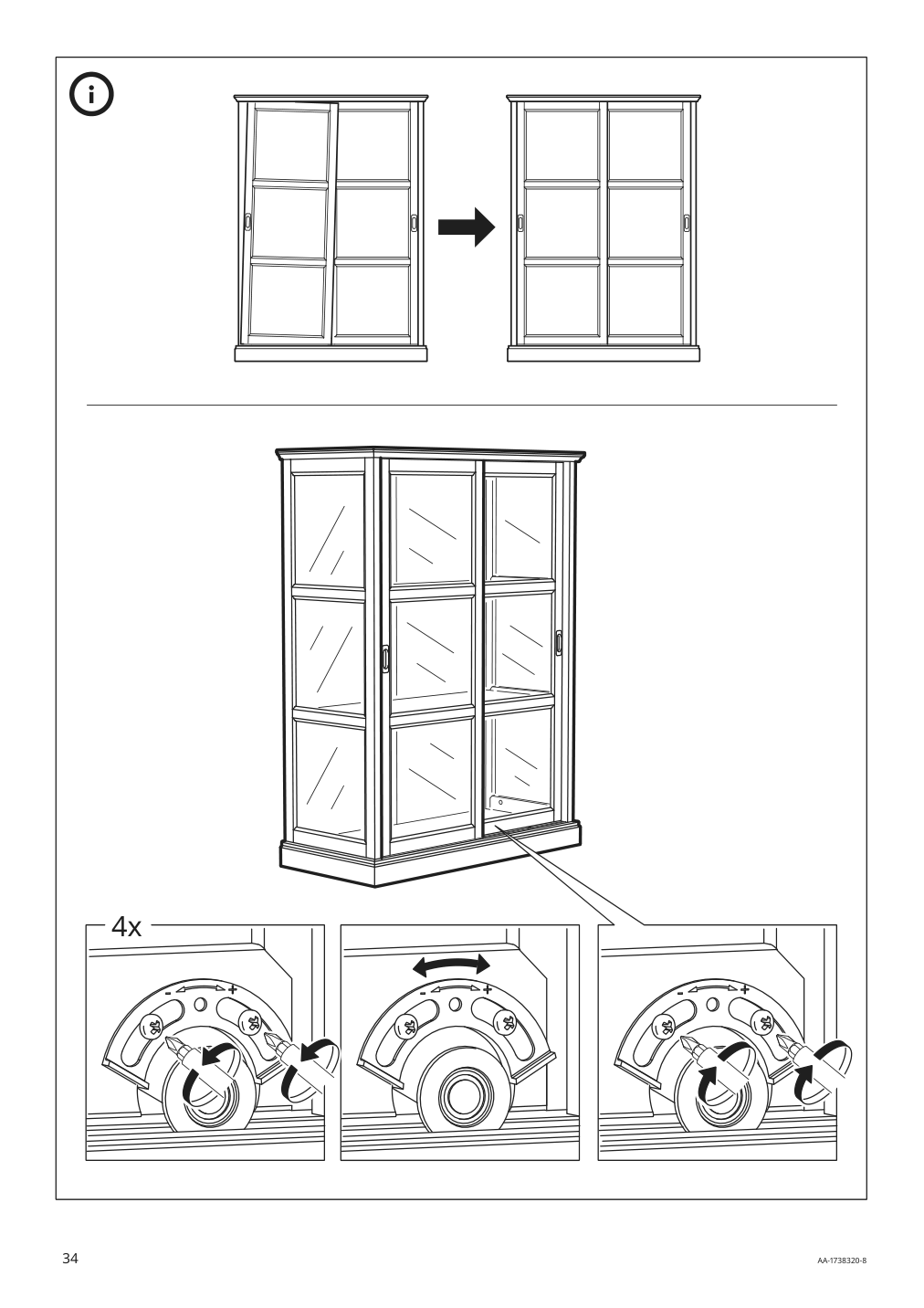 Assembly instructions for IKEA Malsjoe glass door cabinet black stained | Page 34 - IKEA MALSJÖ glass-door cabinet 603.034.81