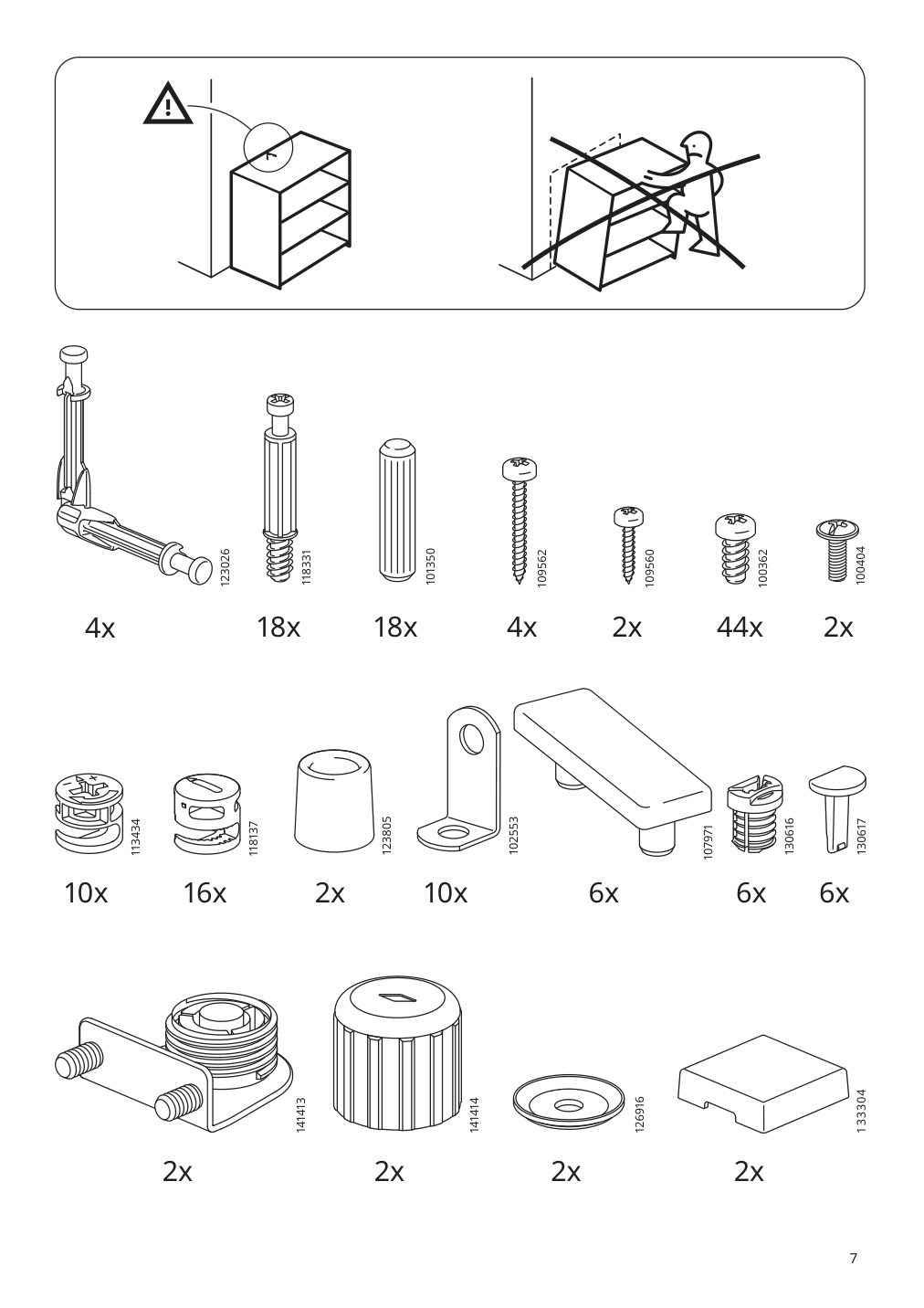 Assembly instructions for IKEA Malsjoe glass door cabinet black stained | Page 7 - IKEA MALSJÖ glass-door cabinet 603.034.81