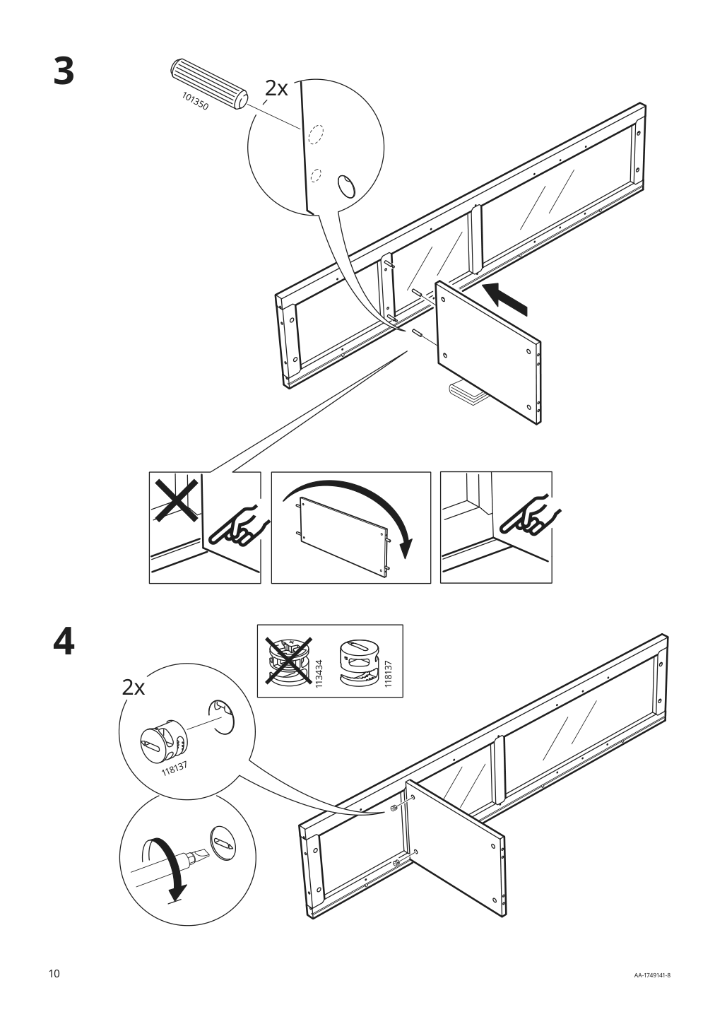 Assembly instructions for IKEA Malsjoe glass door cabinet black stained | Page 10 - IKEA MALSJÖ glass-door cabinet 303.034.87