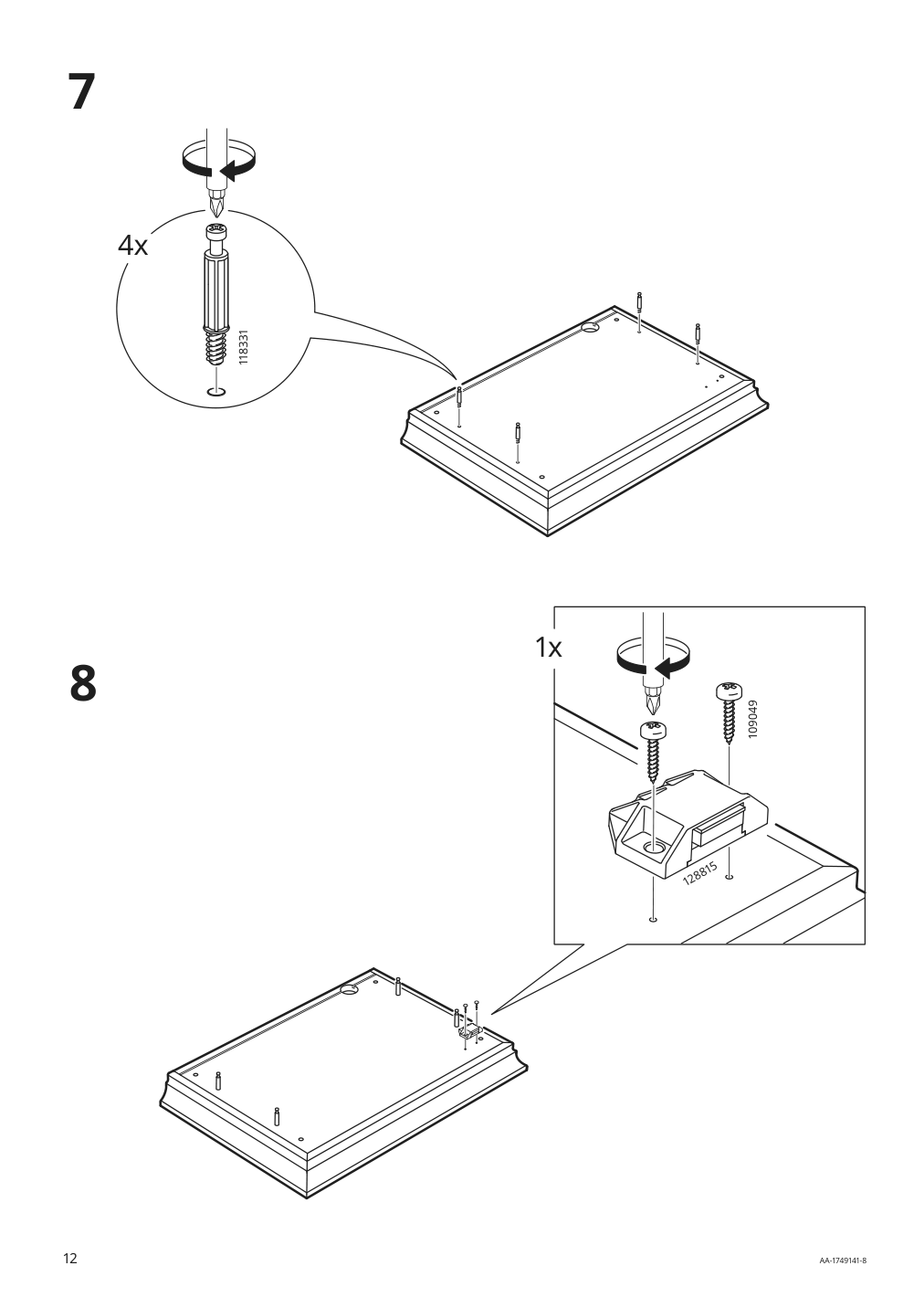 Assembly instructions for IKEA Malsjoe glass door cabinet black stained | Page 12 - IKEA MALSJÖ glass-door cabinet 303.034.87