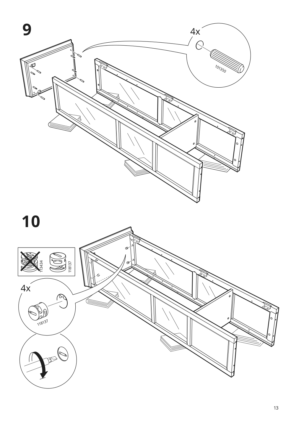 Assembly instructions for IKEA Malsjoe glass door cabinet black stained | Page 13 - IKEA MALSJÖ glass-door cabinet 303.034.87