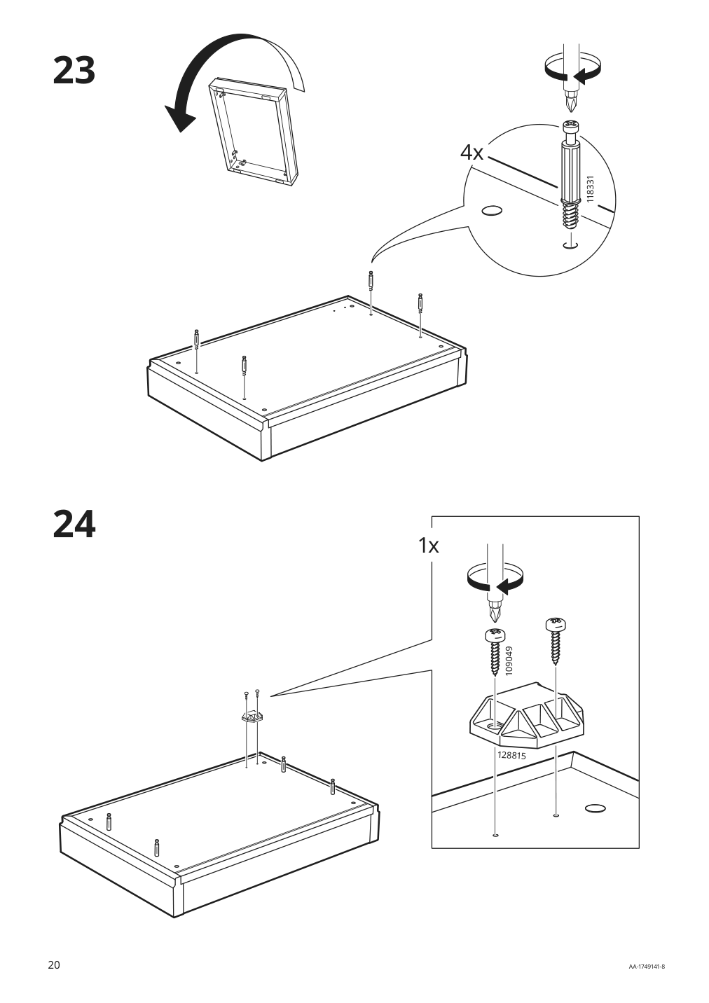 Assembly instructions for IKEA Malsjoe glass door cabinet black stained | Page 20 - IKEA MALSJÖ glass-door cabinet 303.034.87