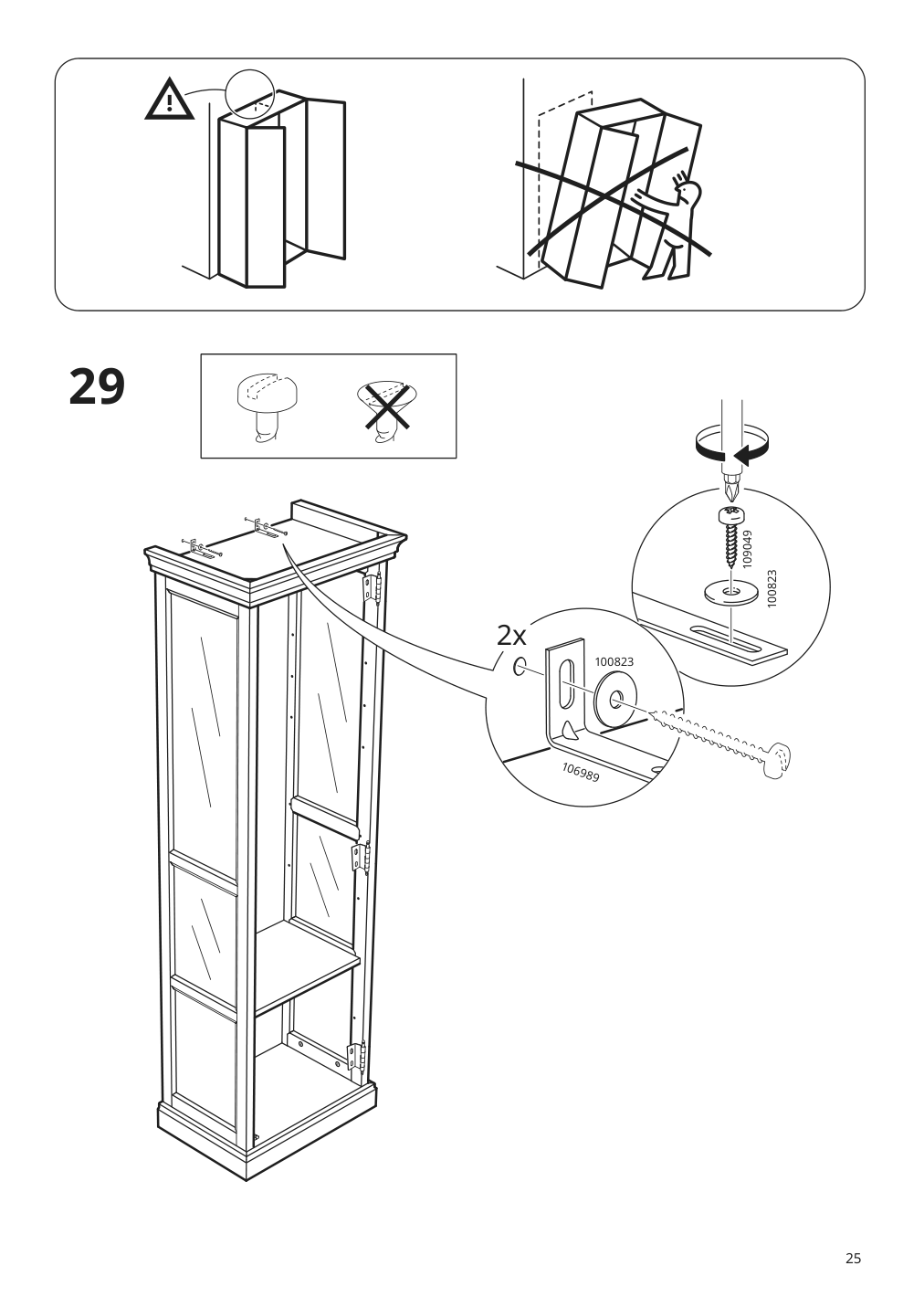 Assembly instructions for IKEA Malsjoe glass door cabinet black stained | Page 25 - IKEA MALSJÖ glass-door cabinet 303.034.87