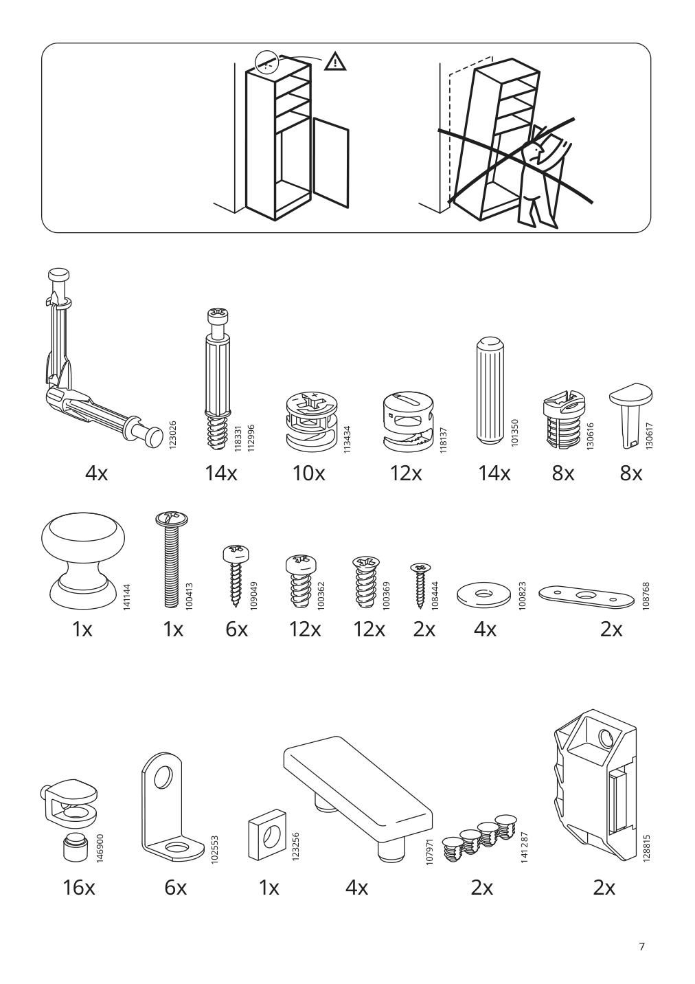 Assembly instructions for IKEA Malsjoe glass door cabinet black stained | Page 7 - IKEA MALSJÖ glass-door cabinet 303.034.87