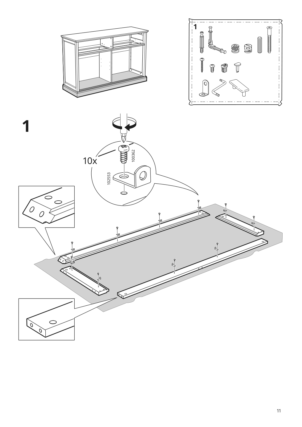 Assembly instructions for IKEA Malsjoe sideboard black stained | Page 11 - IKEA MALSJÖ sideboard 003.277.72