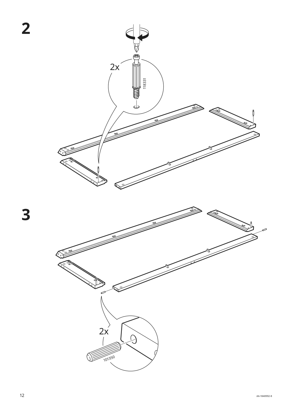 Assembly instructions for IKEA Malsjoe sideboard black stained | Page 12 - IKEA MALSJÖ sideboard 003.277.72