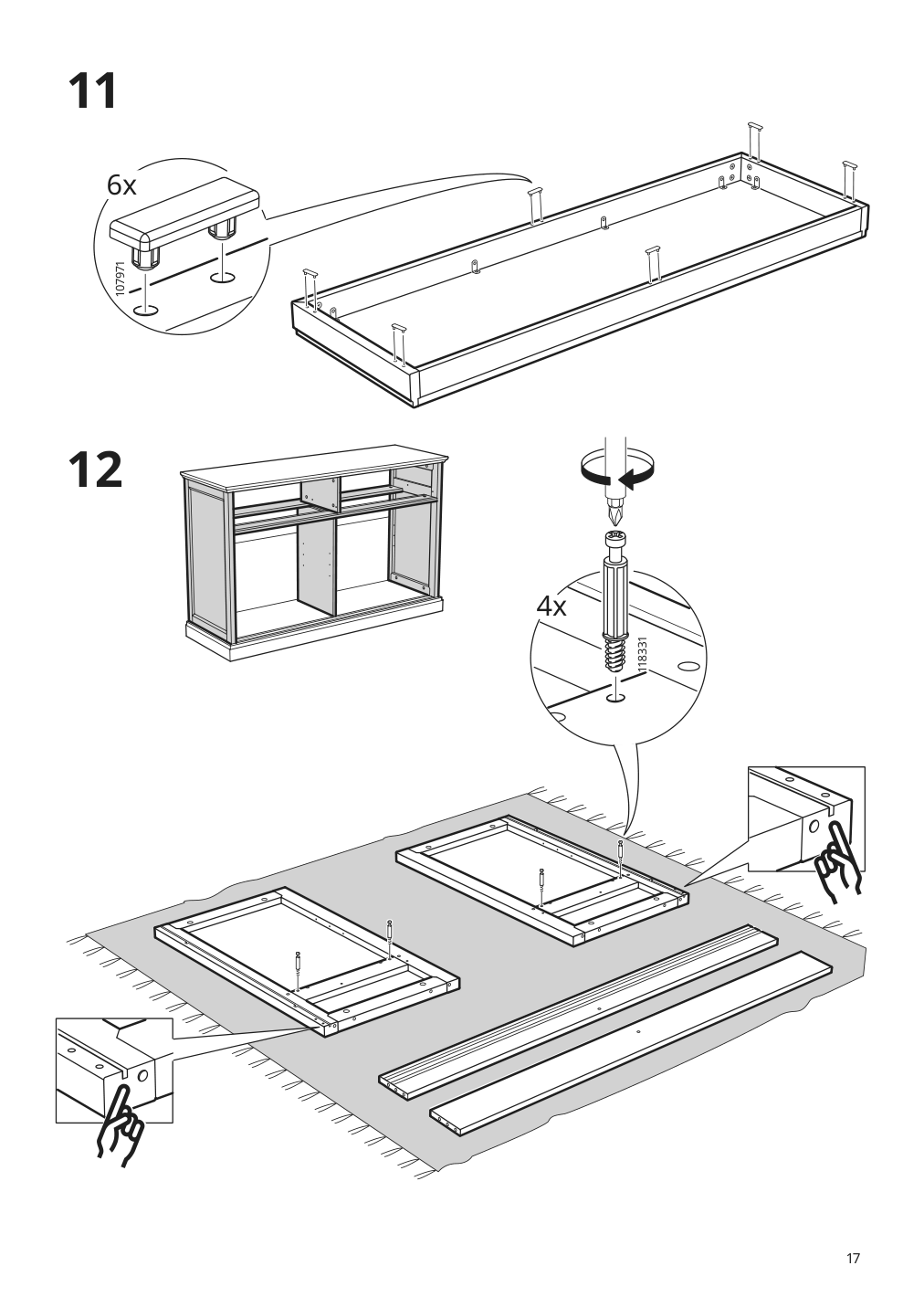 Assembly instructions for IKEA Malsjoe sideboard black stained | Page 17 - IKEA MALSJÖ sideboard 003.277.72