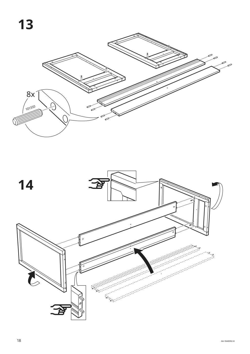 Assembly instructions for IKEA Malsjoe sideboard black stained | Page 18 - IKEA MALSJÖ sideboard 003.277.72