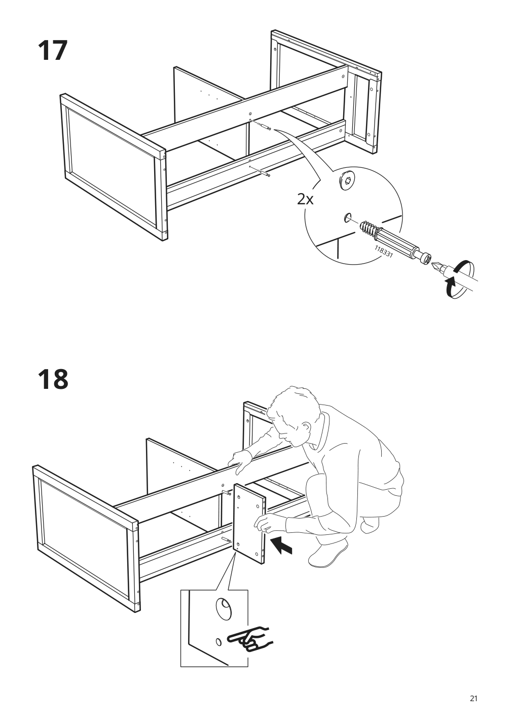 Assembly instructions for IKEA Malsjoe sideboard black stained | Page 21 - IKEA MALSJÖ sideboard 003.277.72