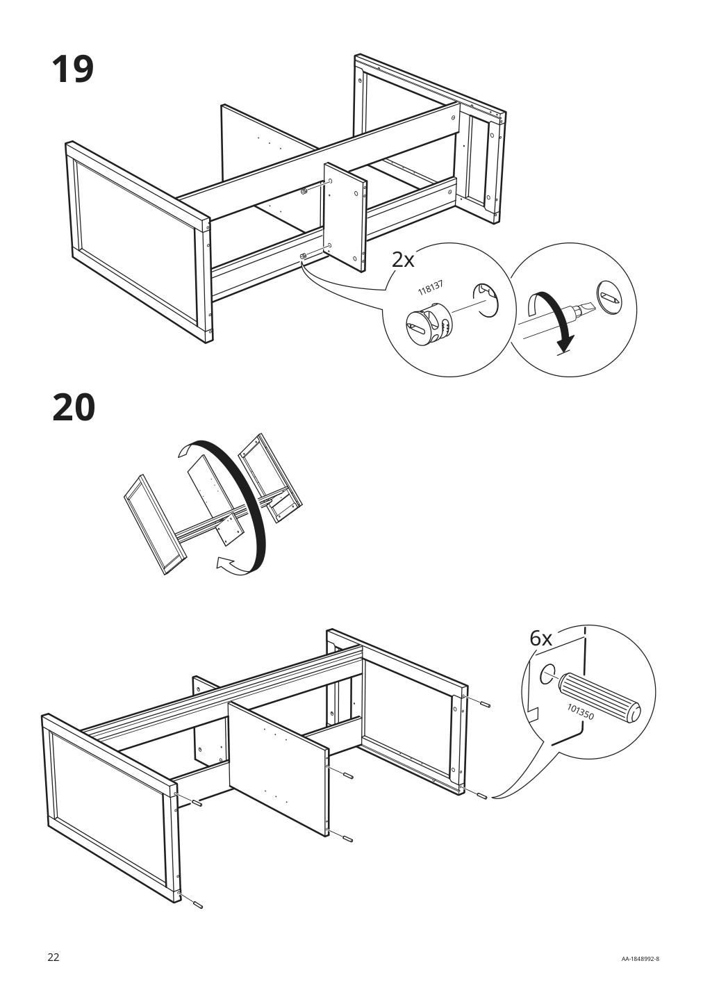 Assembly instructions for IKEA Malsjoe sideboard black stained | Page 22 - IKEA MALSJÖ sideboard 003.277.72