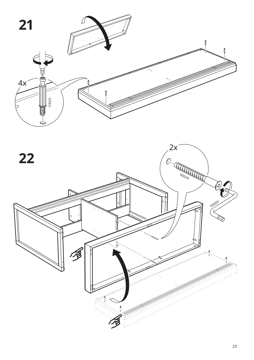 Assembly instructions for IKEA Malsjoe sideboard black stained | Page 23 - IKEA MALSJÖ sideboard 003.277.72