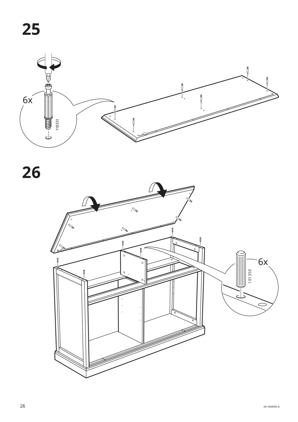 Assembly instructions for IKEA Malsjoe sideboard black stained | Page 26 - IKEA MALSJÖ sideboard 003.277.72