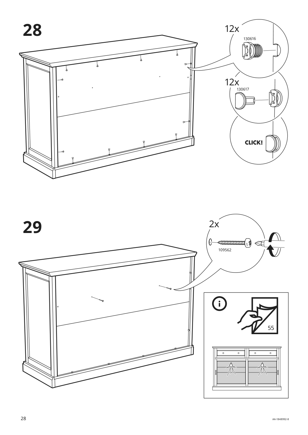 Assembly instructions for IKEA Malsjoe sideboard black stained | Page 28 - IKEA MALSJÖ sideboard 003.277.72