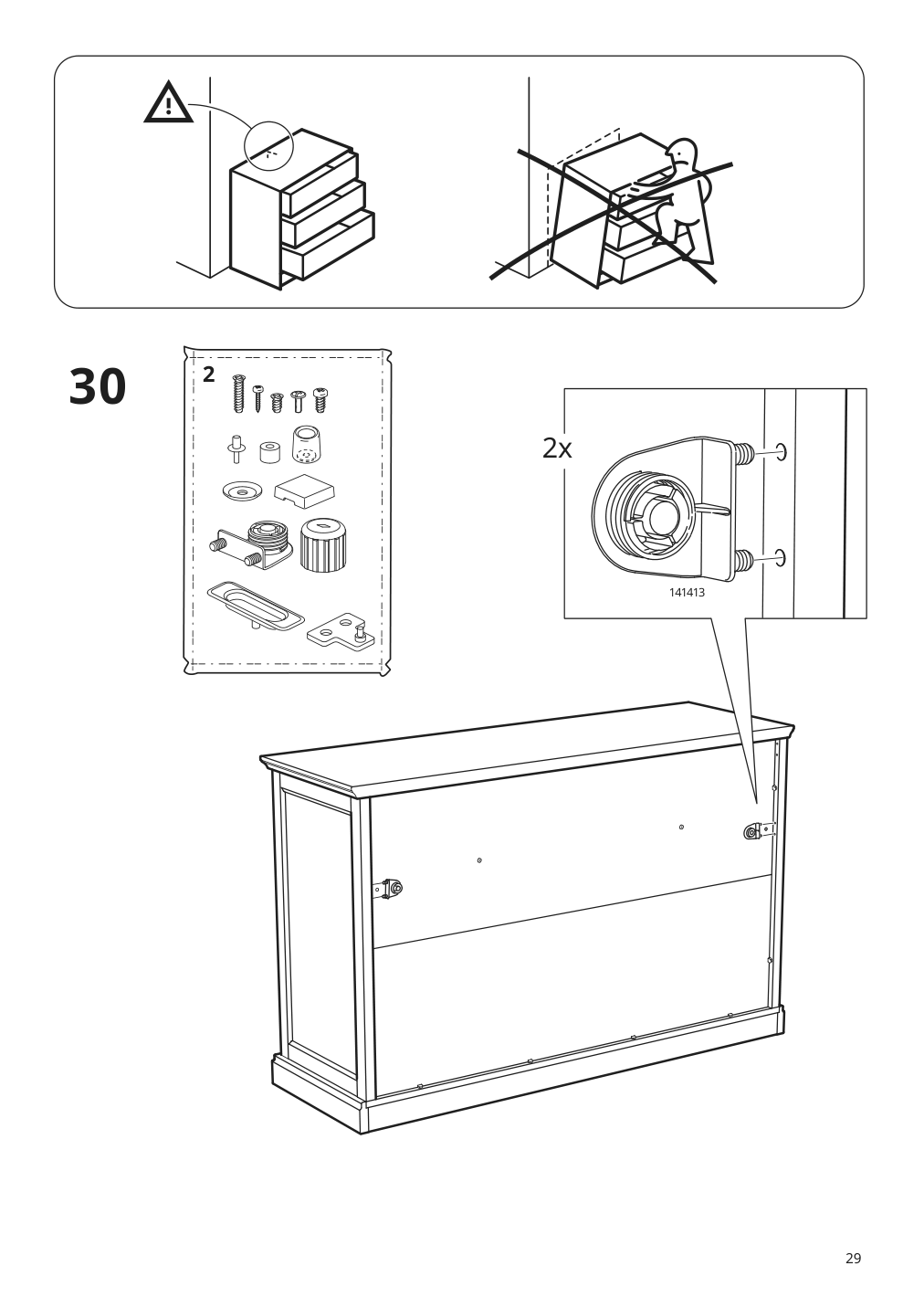 Assembly instructions for IKEA Malsjoe sideboard black stained | Page 29 - IKEA MALSJÖ sideboard 003.277.72