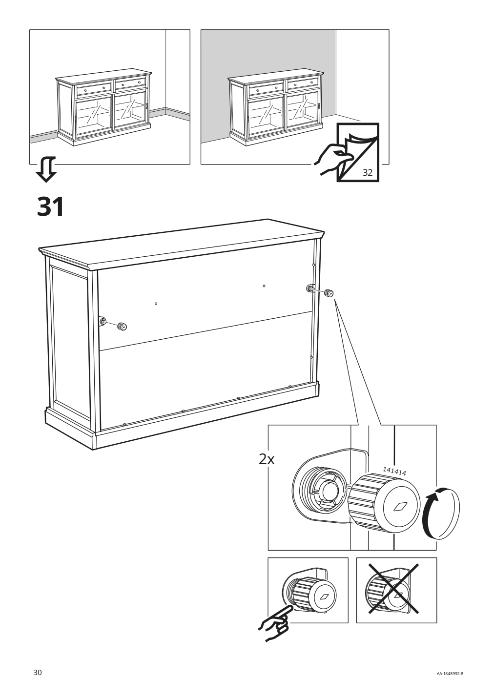 Assembly instructions for IKEA Malsjoe sideboard black stained | Page 30 - IKEA MALSJÖ sideboard 003.277.72