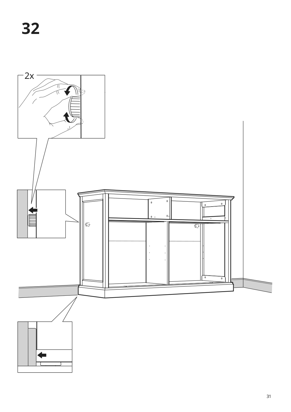 Assembly instructions for IKEA Malsjoe sideboard black stained | Page 31 - IKEA MALSJÖ sideboard 003.277.72