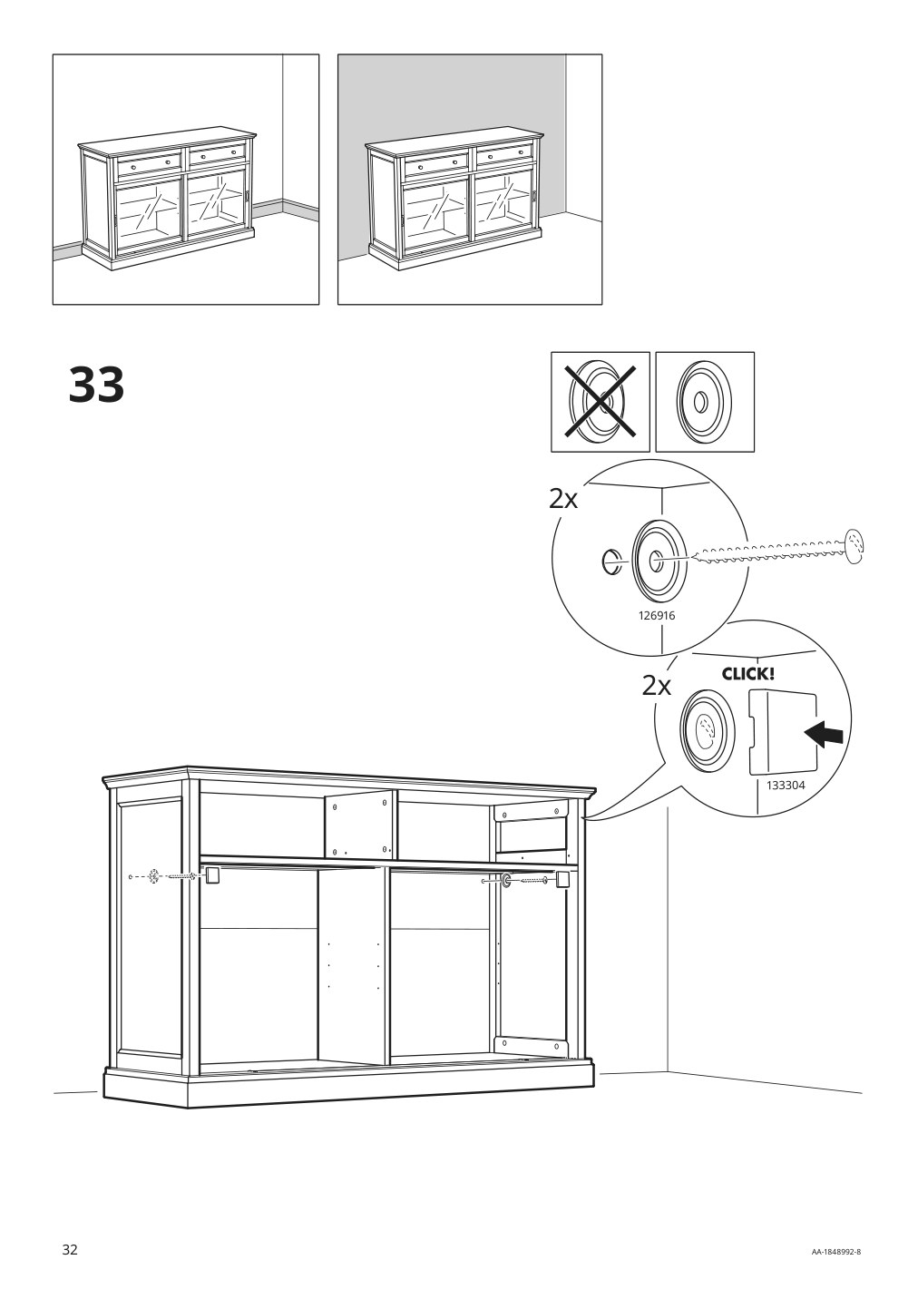 Assembly instructions for IKEA Malsjoe sideboard black stained | Page 32 - IKEA MALSJÖ sideboard 003.277.72