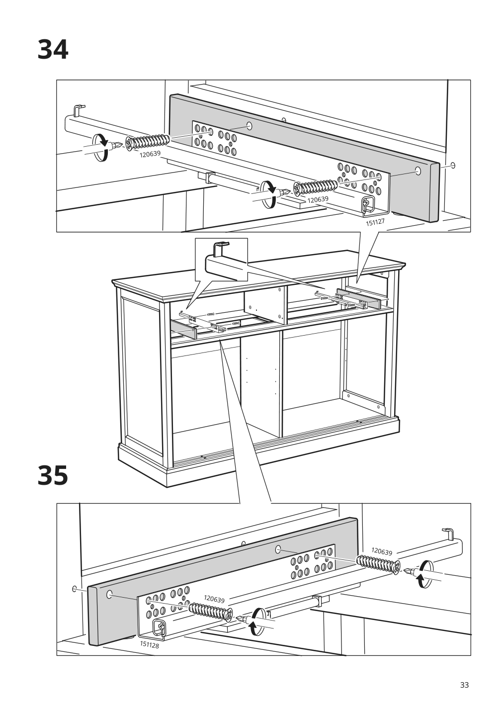 Assembly instructions for IKEA Malsjoe sideboard black stained | Page 33 - IKEA MALSJÖ sideboard 003.277.72