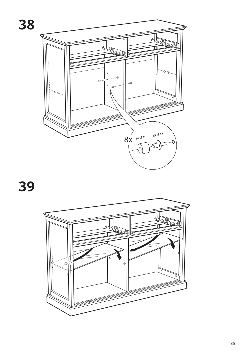 Assembly instructions for IKEA Malsjoe sideboard black stained | Page 35 - IKEA MALSJÖ sideboard 003.277.72